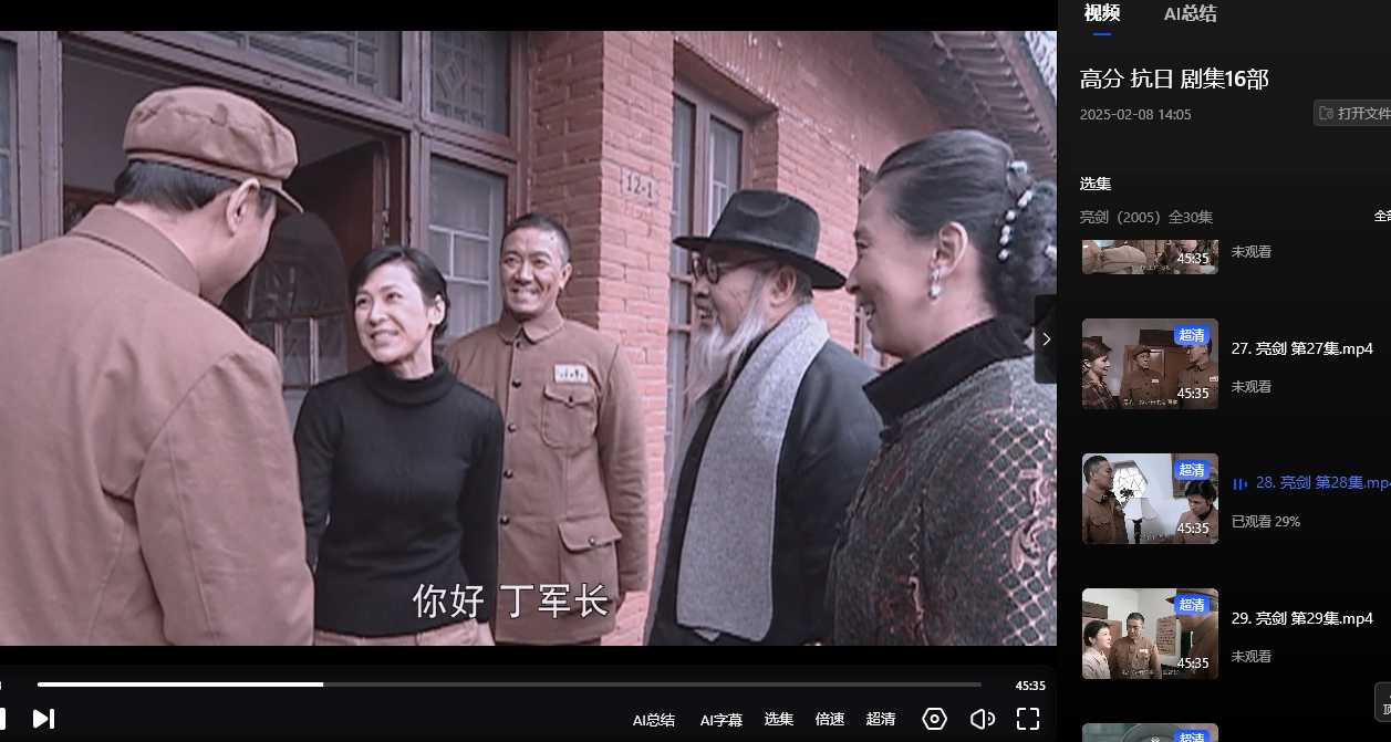 (高分 抗日战争剧集 16部 合集) 单集800M-1.5G 720P 1080P  2160P 共585G 亮剑/雪豹/战长沙/民兵葛二蛋/我的团长我的团/生死线  等