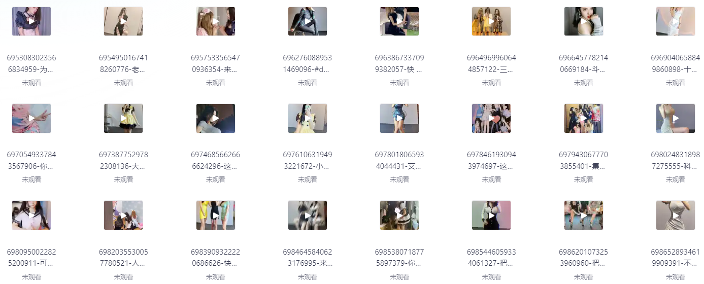 【跳舞直播车模】小姐姐精选短视频大合集 总占【62GB】