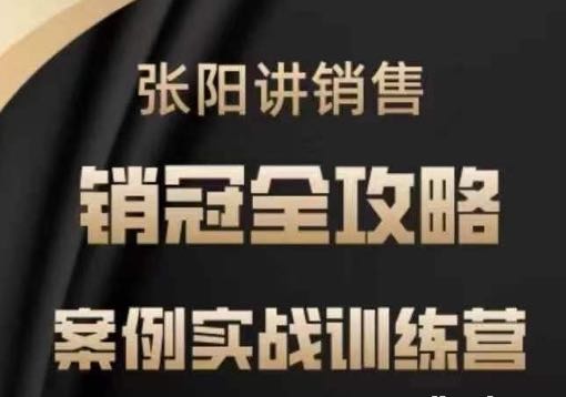 最新张阳讲销售实战训练营案例实战训练 销冠全攻略9G