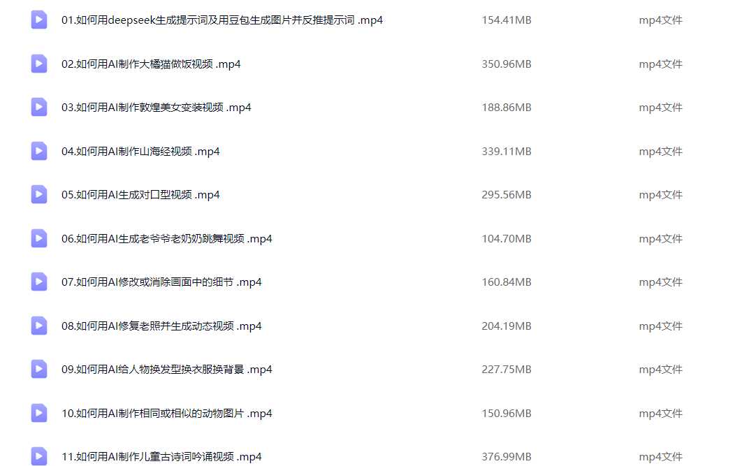 AI创意短视频剪辑全攻略到精通（6GB）