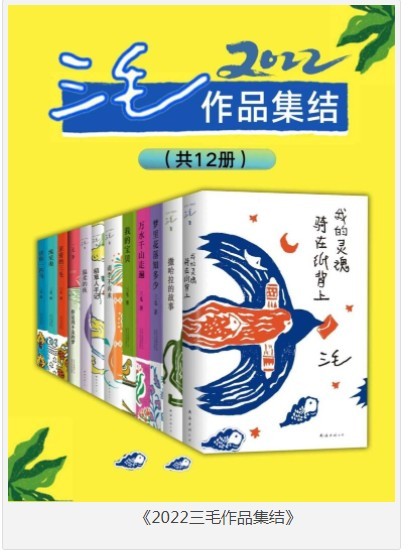 《2022三毛作品集结》共12册 本辑增加新作《我的灵魂骑在纸背上》三毛生前未发表文字首度集结 去掉译作 为市面上三毛全部作品 [pdf.epub]