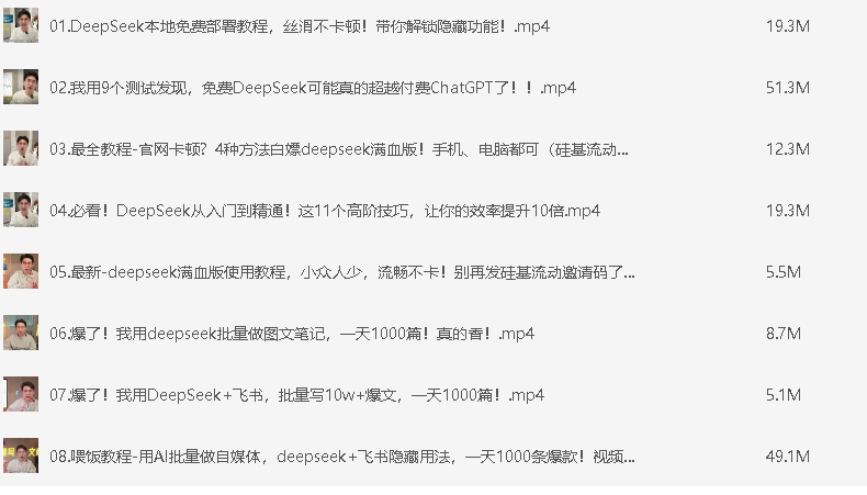 deepseek 系列教程【mp4】【130M】