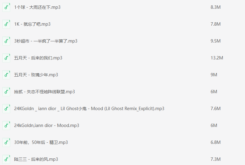 抖音爆火歌曲2020-2024年【mp3】【4.8G】