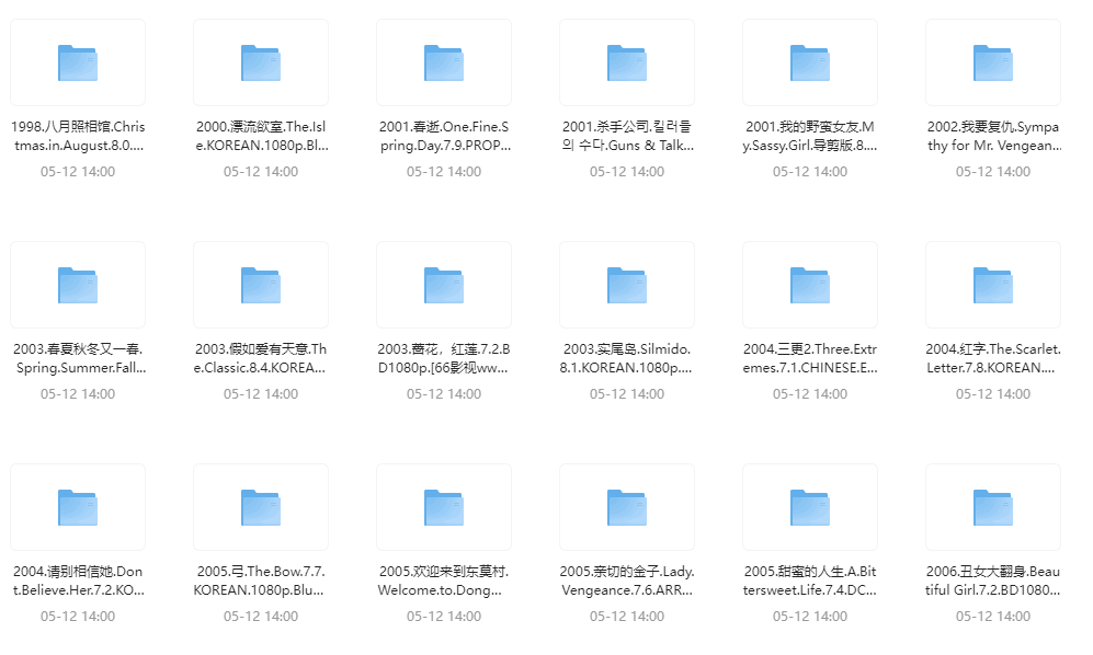 【合集】韩国历年精品高分电影大合集 共164部 ​​​1080P内嵌中字【mp4】【345G】