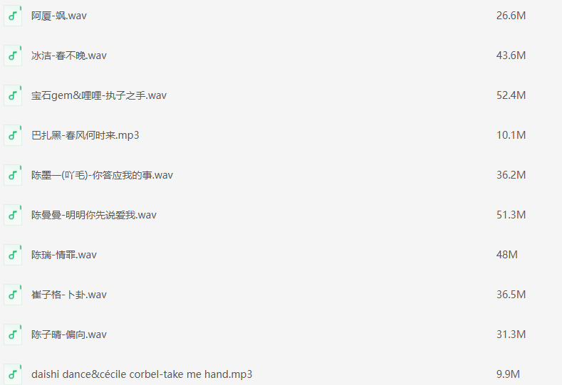 2024年度抖音爆火歌单合集无损音乐【wav】【15.2G】