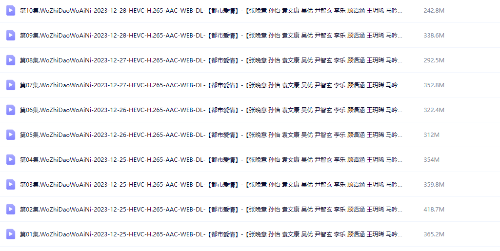 我知道我爱你【MP4】【2.5G】