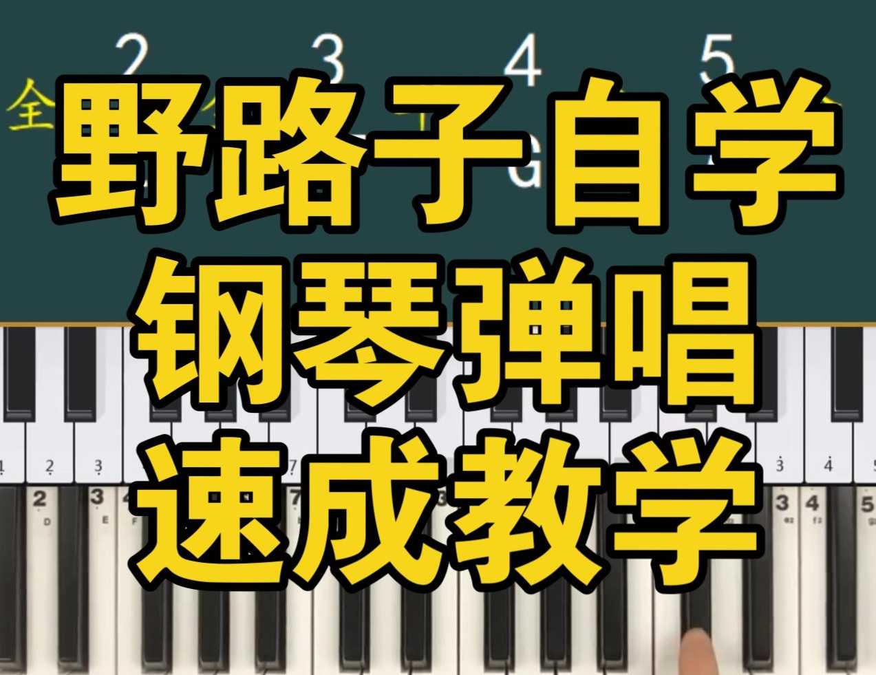 野路子《钢琴弹唱100天速成系统课》 6GB