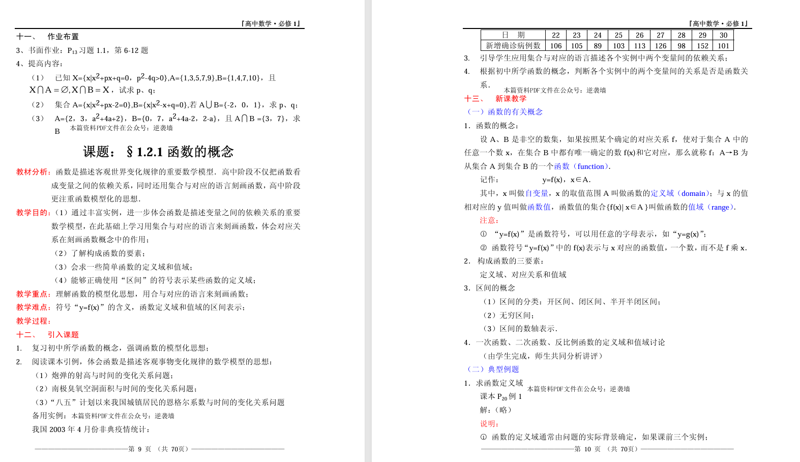 高一数学必修一全册考点解析.pdf