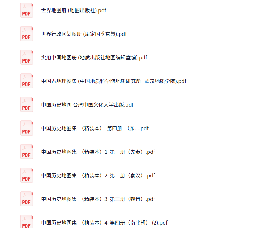中国历史地图集 【PDF+高清图集】 适合广大的历史爱好者和学习者阅读
