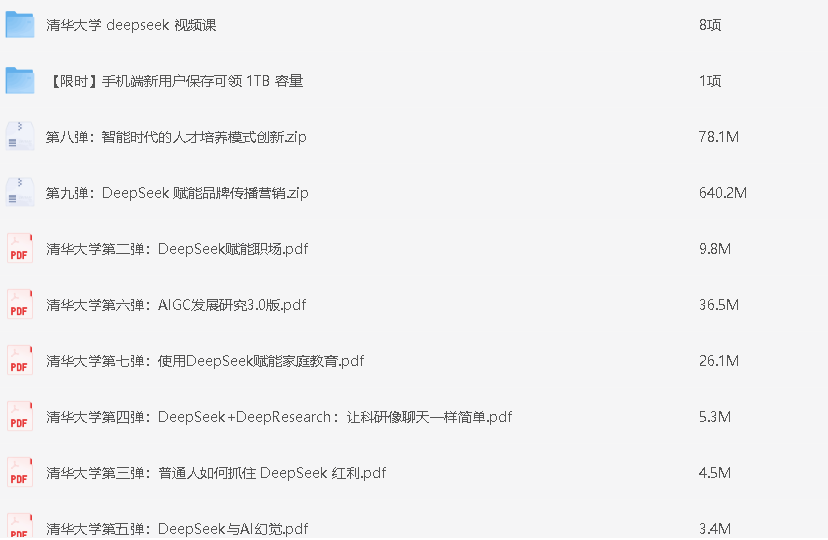 清华大学DeepSeek资料（持续更新）【PDF】【150M】