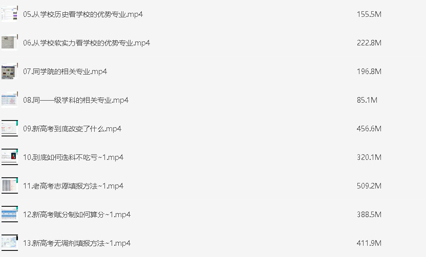 2021张雪峰高考志愿填报课【mp4】【3G】