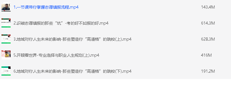 志愿填报视频 [MP4] [1.8G]